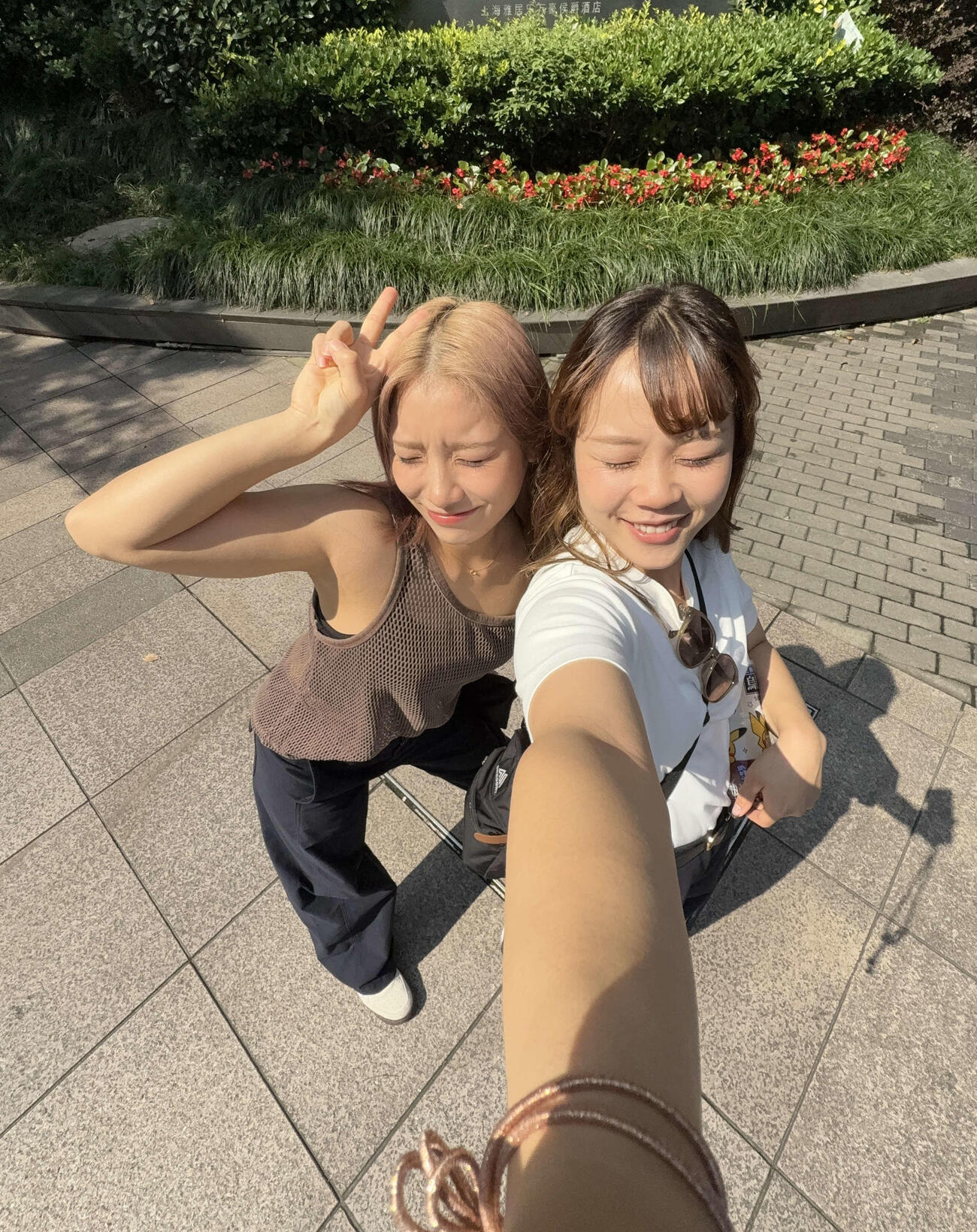 海外旅行はいつも宮崎安奈と一緒に楽しんでいる滝沢織寧（右）