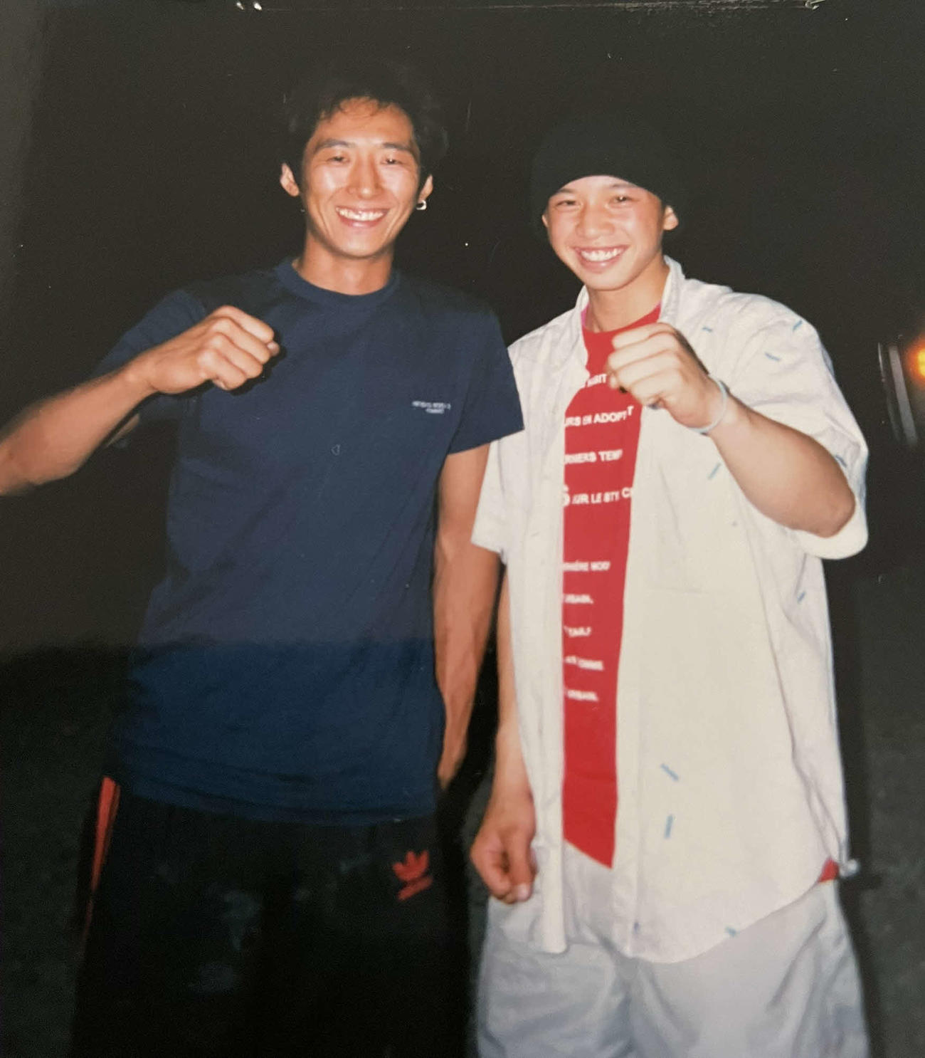 高校時代に撮った柴田光さんとのツーショット（本人提供）