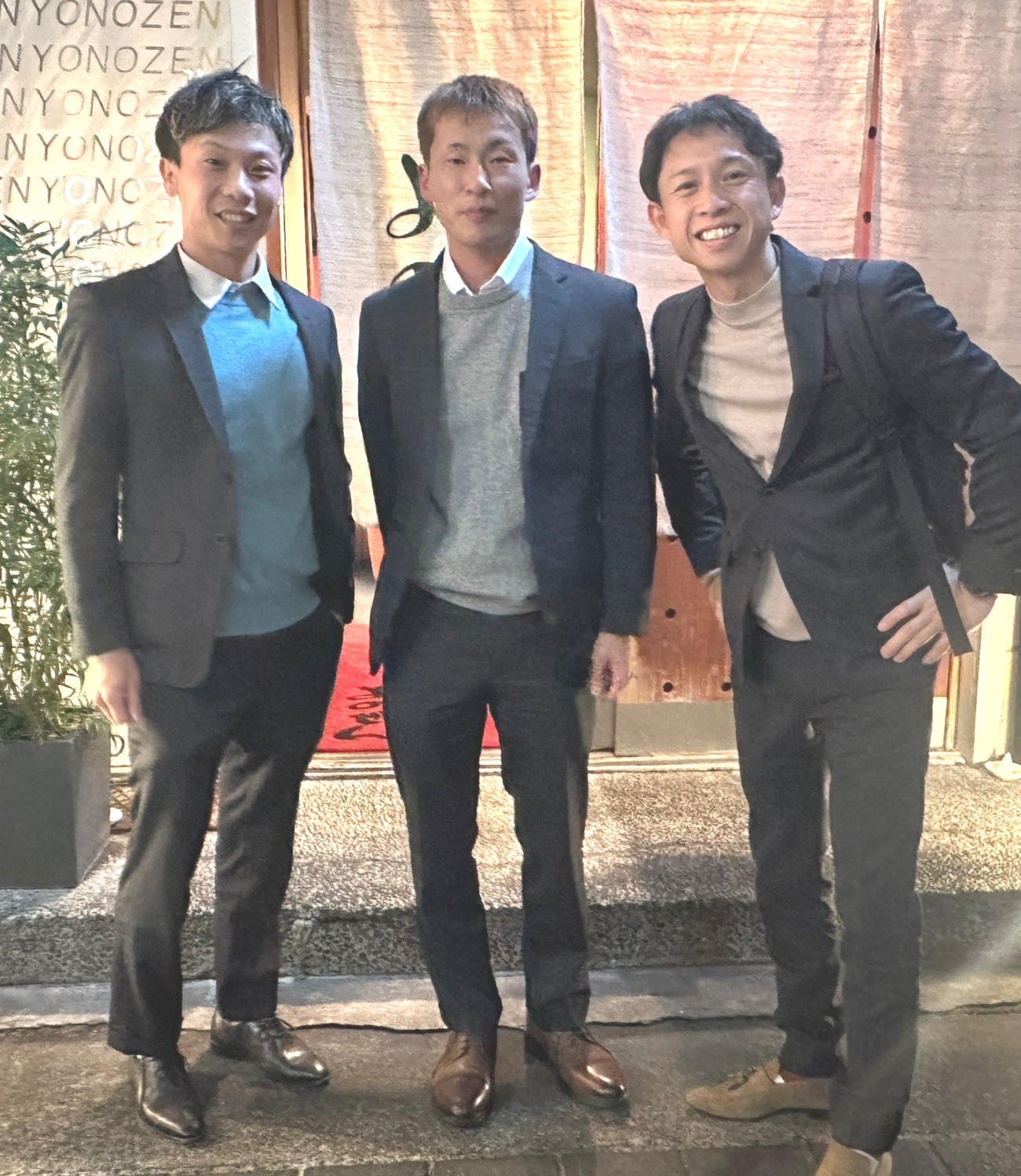 後輩の土屋智則君、椎名豊君と食事をしてきました