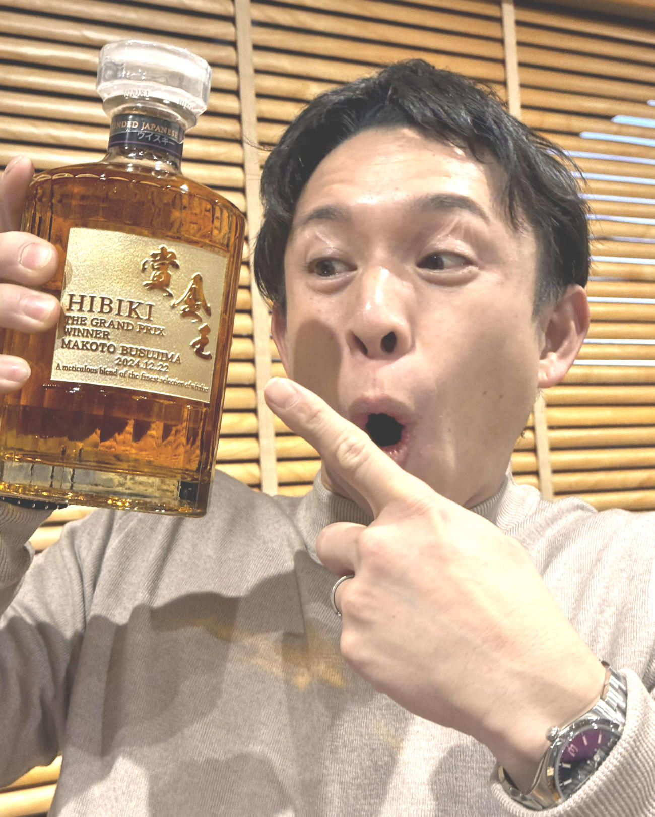 お酒は何でも飲みます。これは後輩S君のくれたウイスキーです！