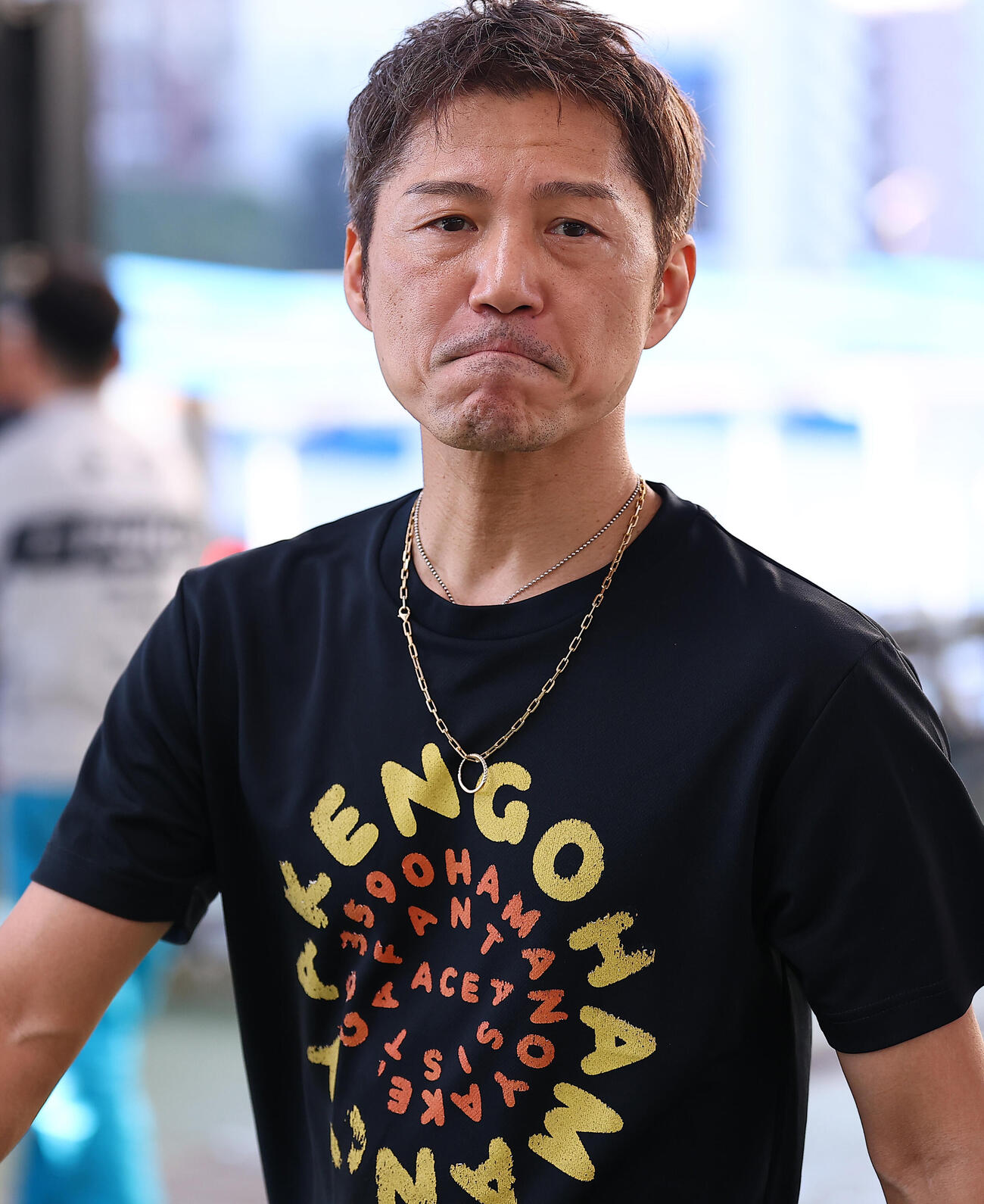 前検日に調整する浜野谷憲吾（撮影・野上伸悟）