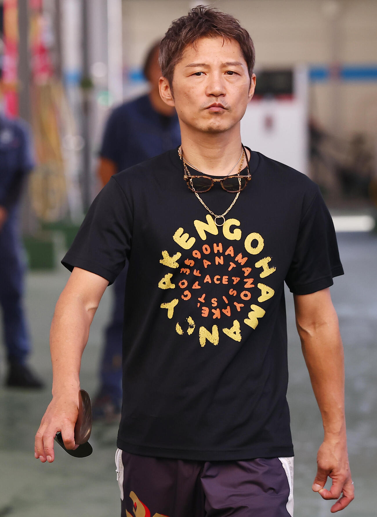 前検日に調整する浜野谷憲吾（撮影・野上伸悟）