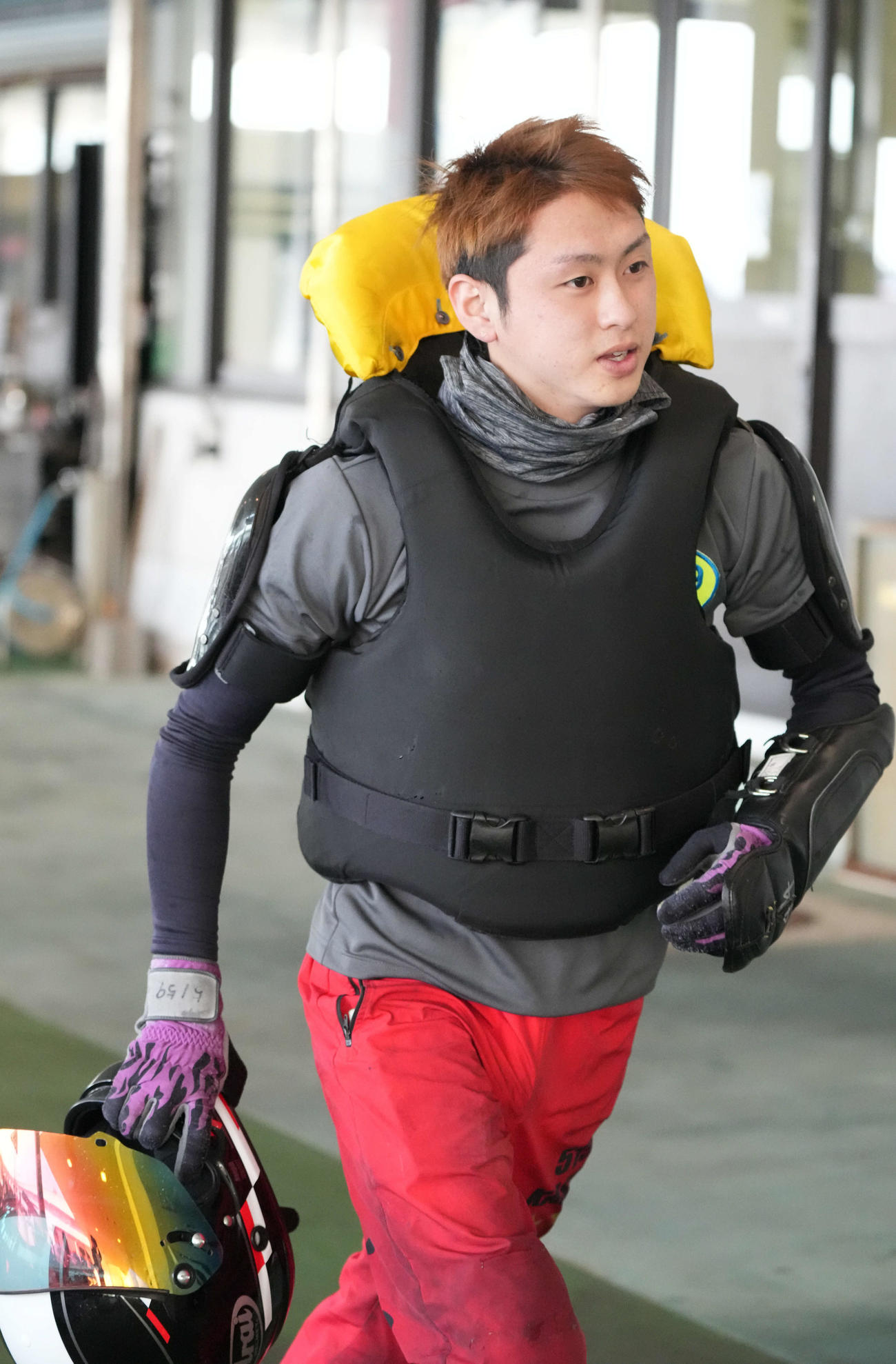 初日1Rで自身初の2着に入った笠間憲哉（2021年3月26日撮影）
