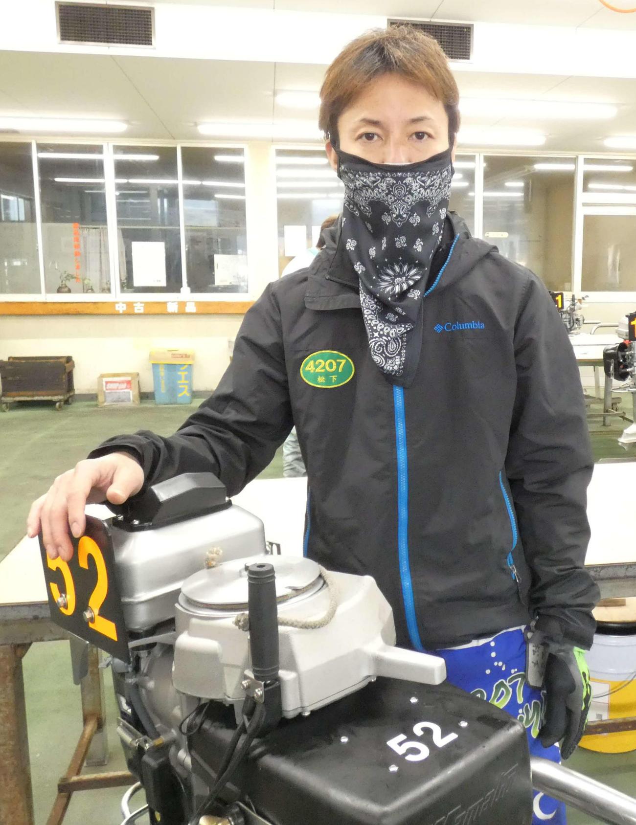 松下一也の相棒52号機は動き良好（撮影・前原一樹）