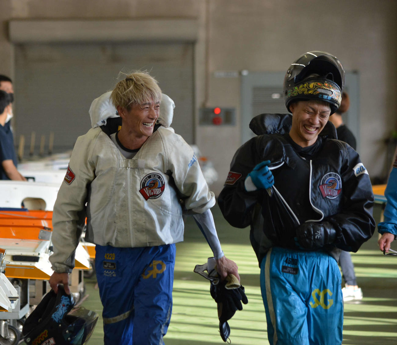 からつ周年の準優で師弟ワンツーを決めた峰竜太（左）と山田康二