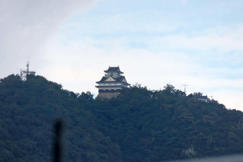 岐阜競輪場の記者席から見えた岐阜城