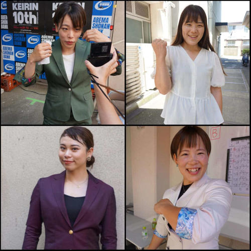 大会にはナショナルチーム全員が参戦（左上佐藤水菜、右上小林優香、左下太田りゆ、右下梅川風子）