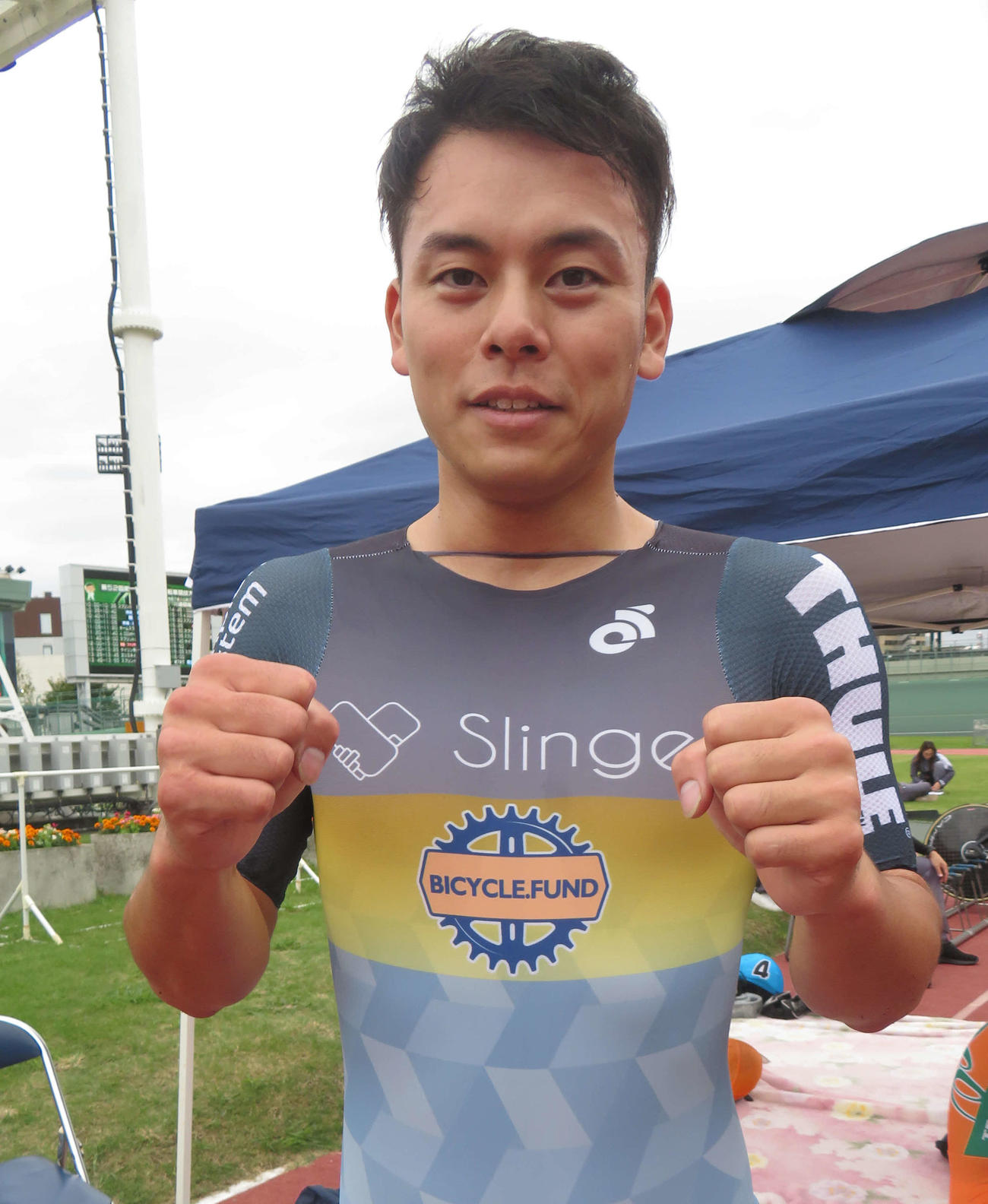 4キロ個人追い抜きを制した新村穣