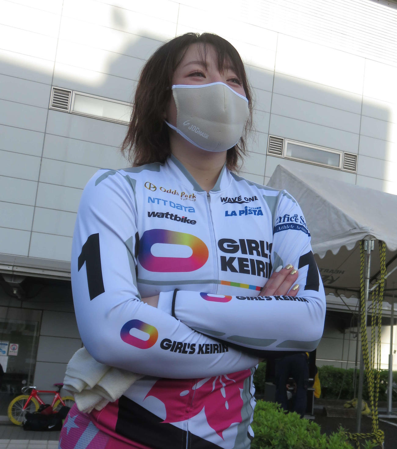 悔しそうにレースを振り返る児玉碧衣