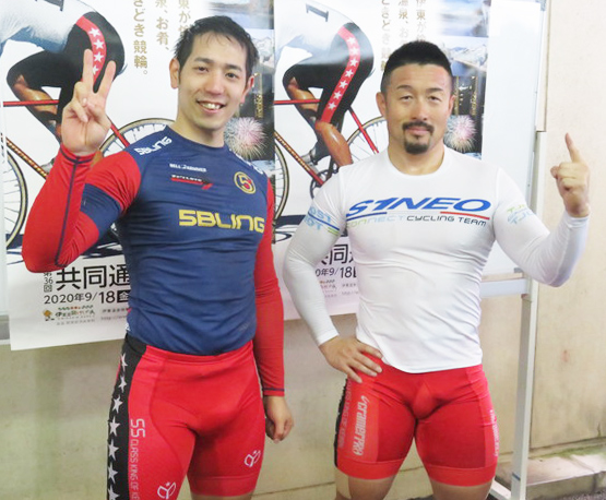 2予A・12Rで鮮やかにSSワンツーを決めた佐藤慎太郎（右＝1着）と松浦悠士（2着）