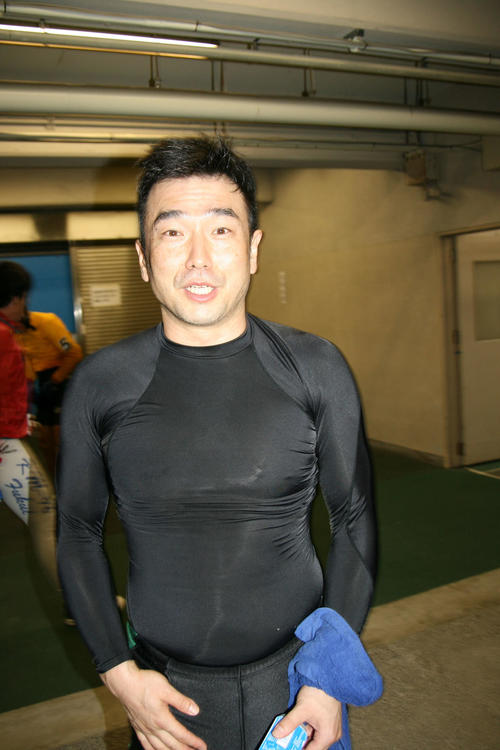 久々の予選1着に上機嫌の戸ノ下太郎（撮影・秋山正則）