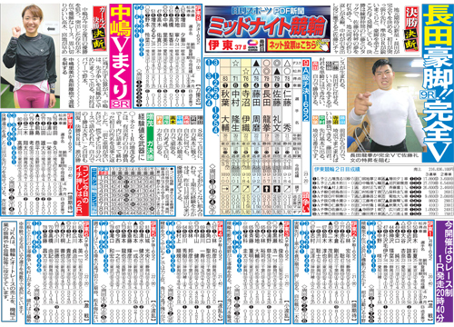 ミッドナイト競輪PDF新聞（イメージ）