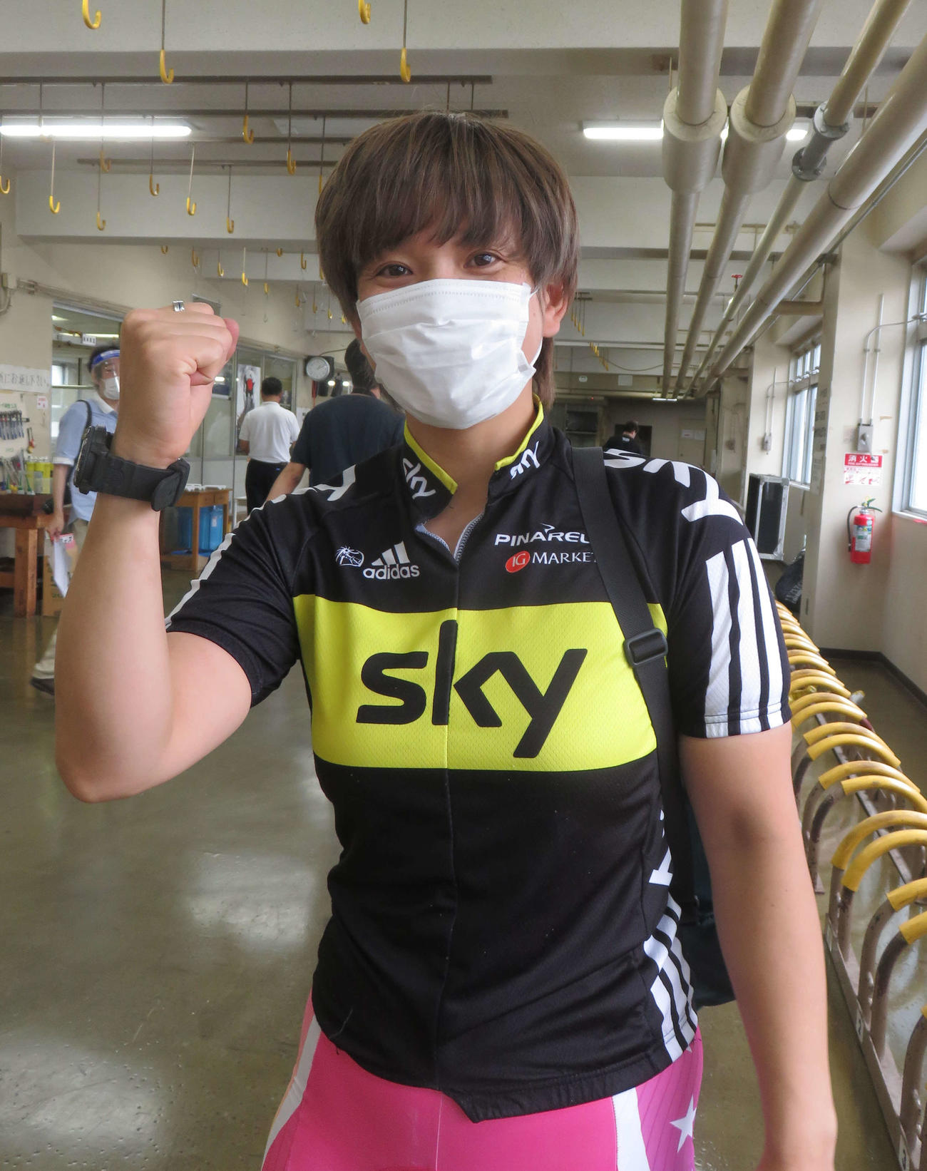 中1日でも元気いっぱいの奈良岡彩子（撮影・栗田文人）