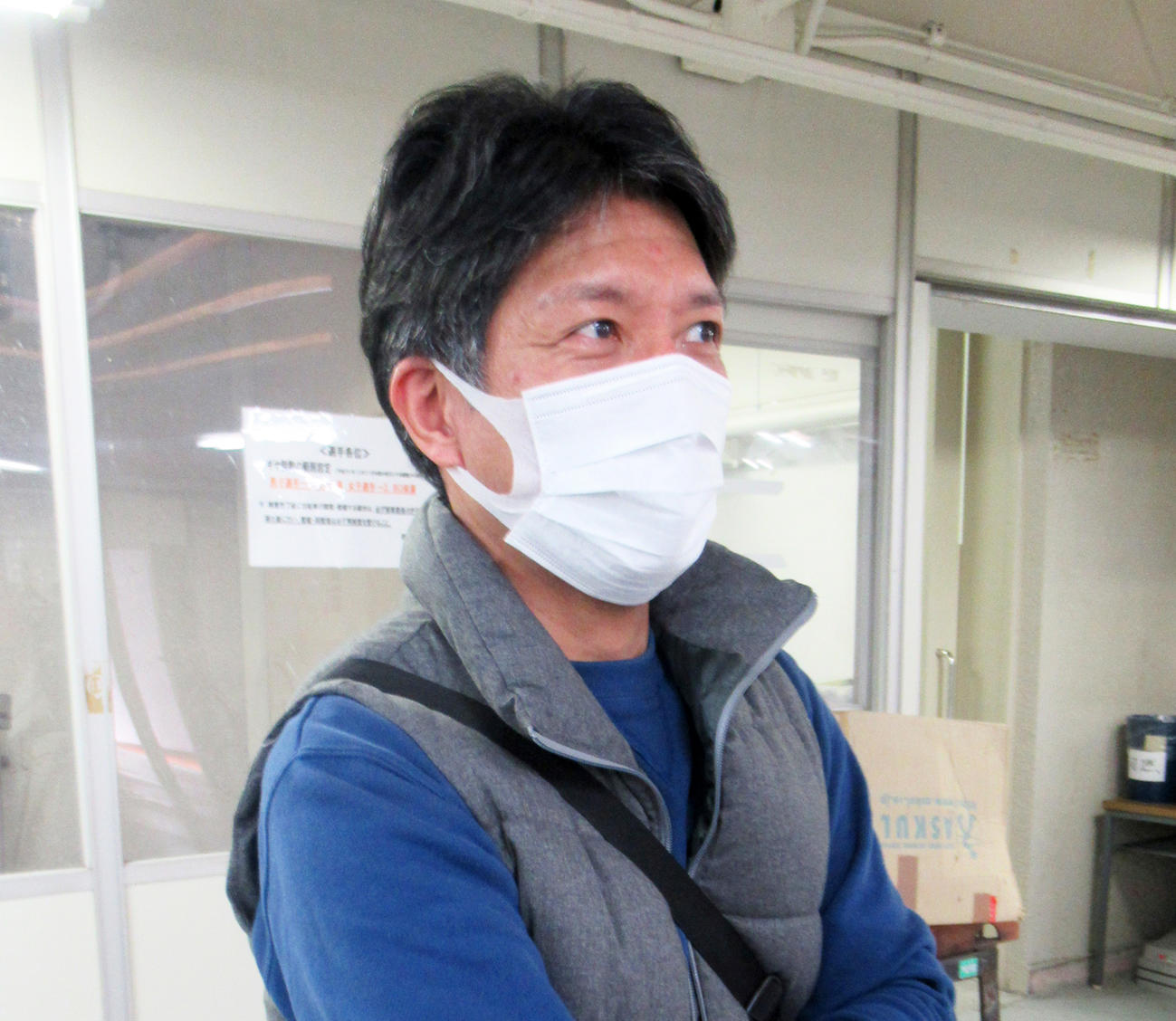 豊橋を大雪で欠場した山田晃久が今回は無事に到着（撮影・岡田晋）