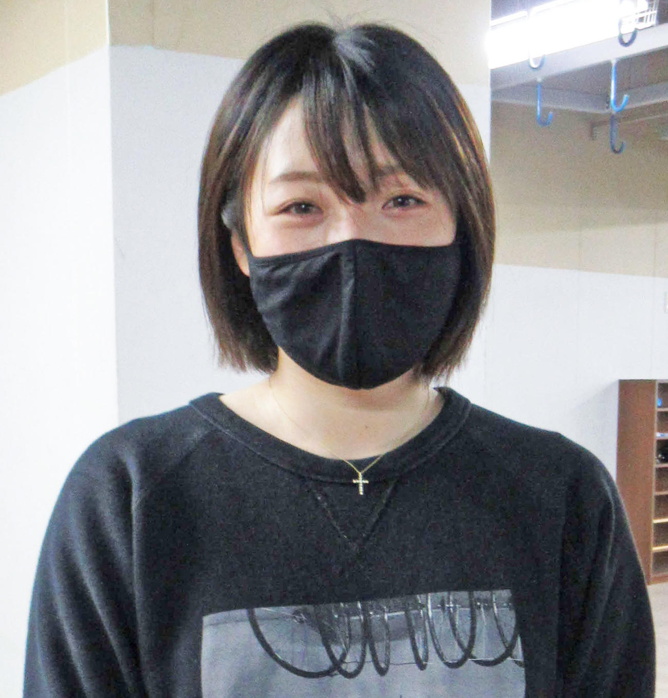 清楚系女子を目指すと宣言した児玉碧衣（撮影・山田敏明）
