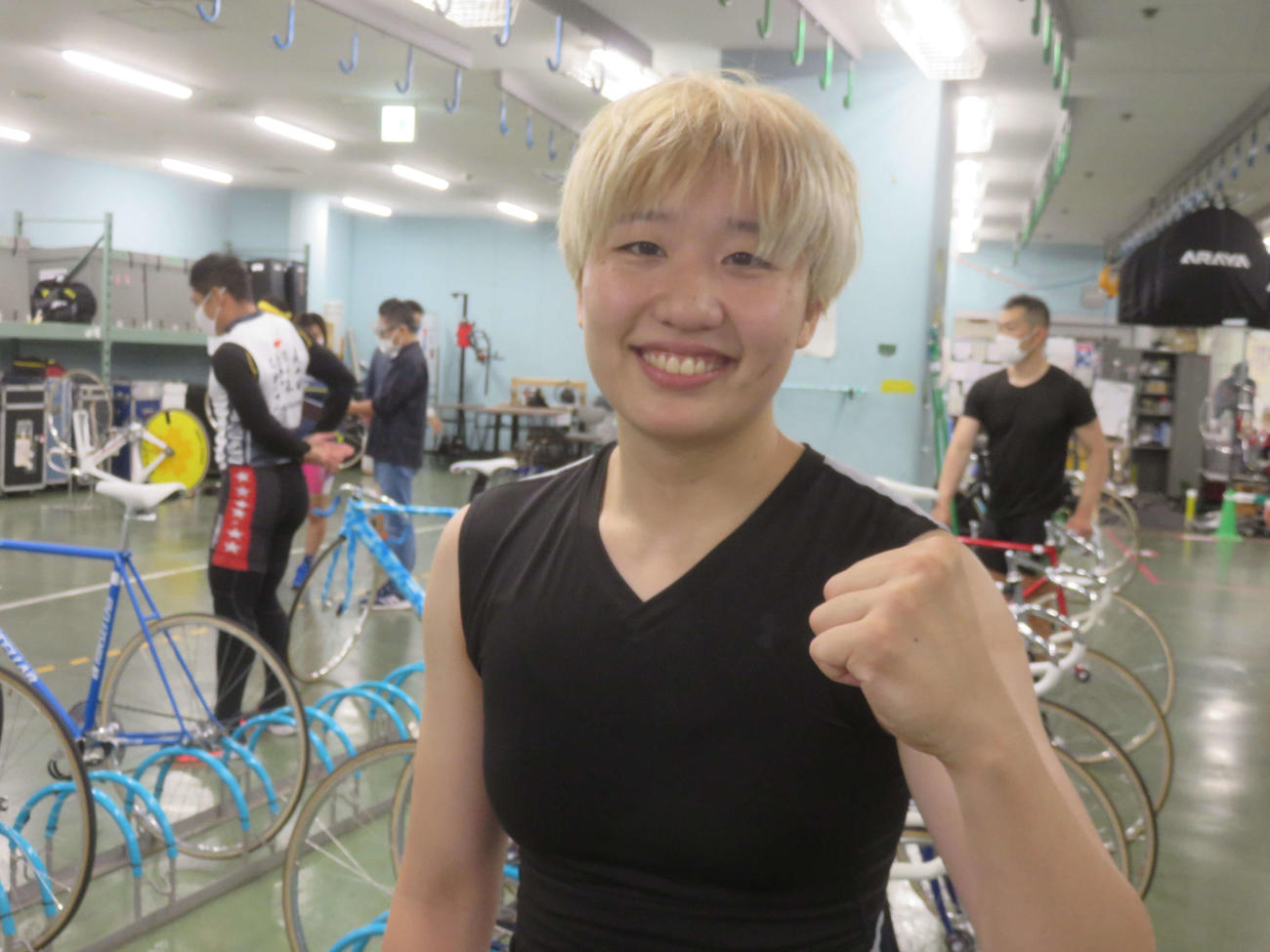 ぶっつけ本番の自転車で2着と善戦した岡本二菜