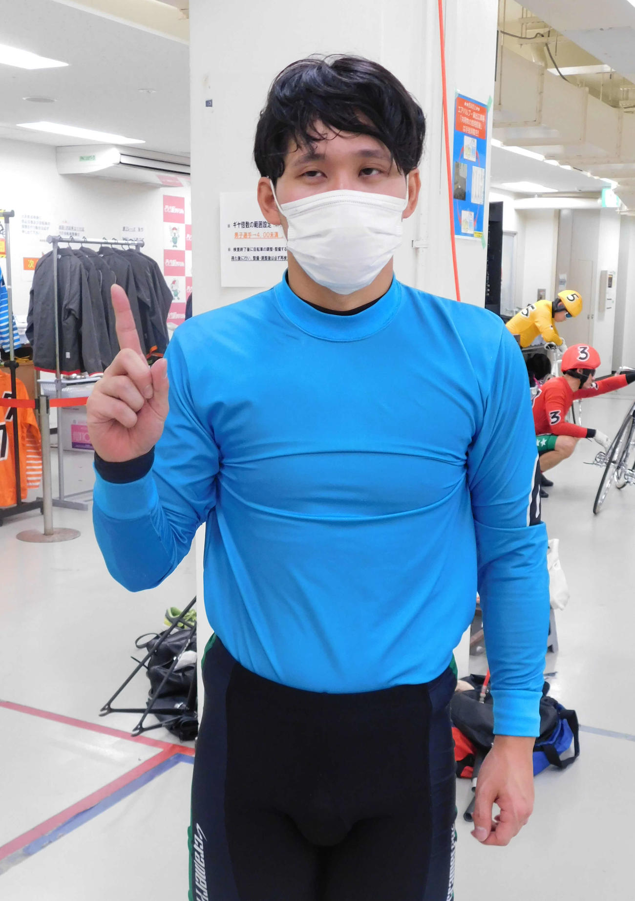 1、2班戦予選初勝利を飾った片桐善也