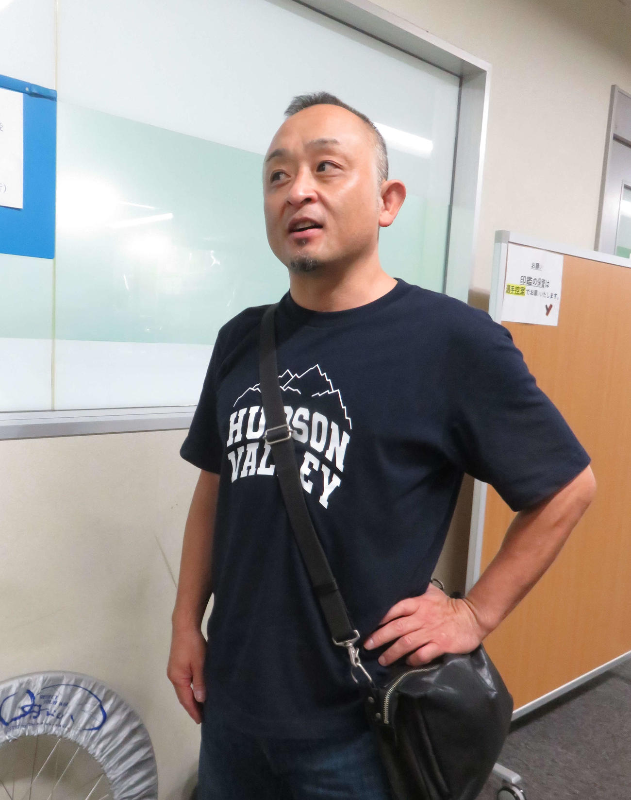地元戦へ抱負を話す久保田敦（撮影・野島成浩）