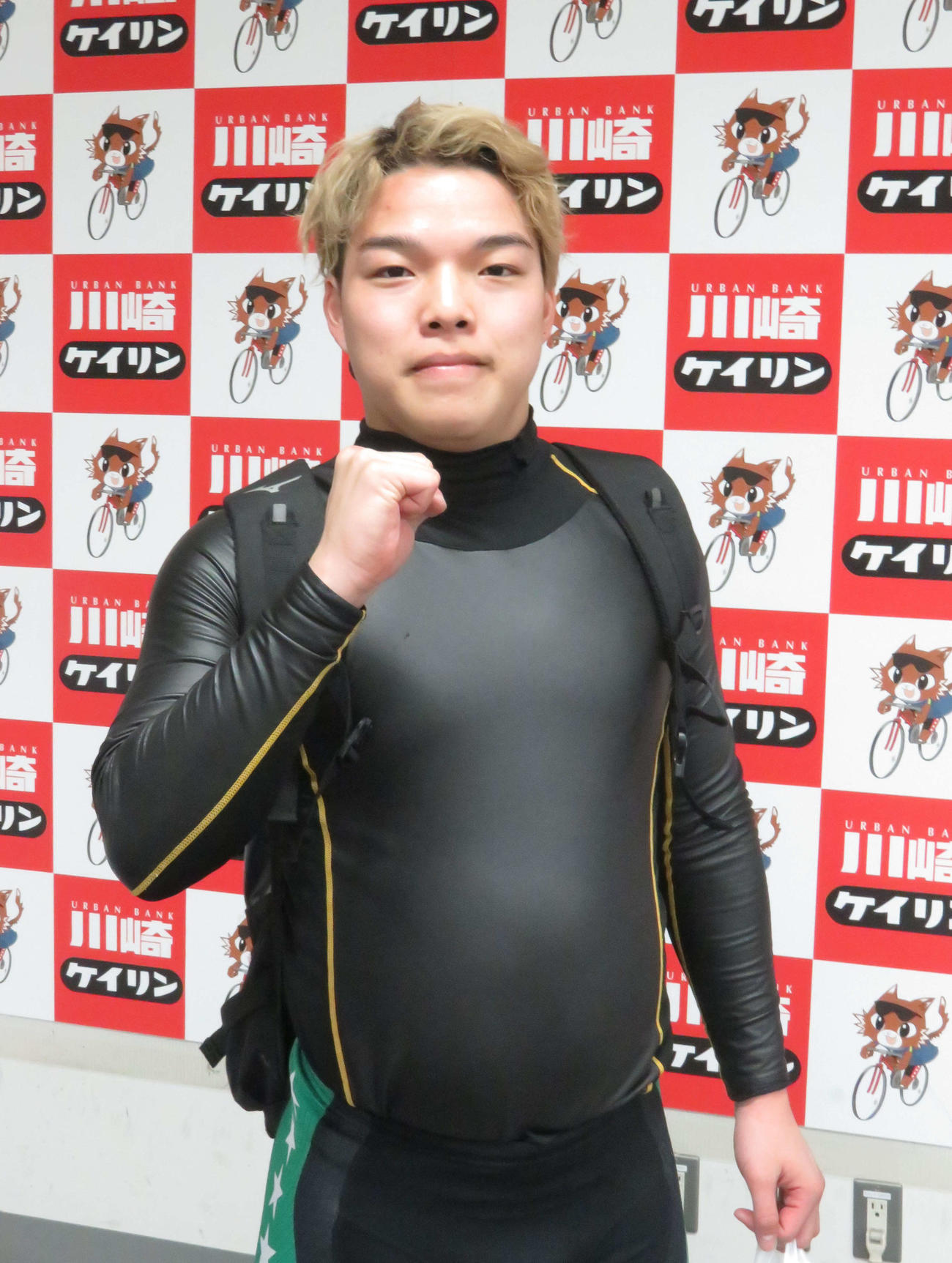 落車明け初戦を逃げ切って1着とした尾方祐仁