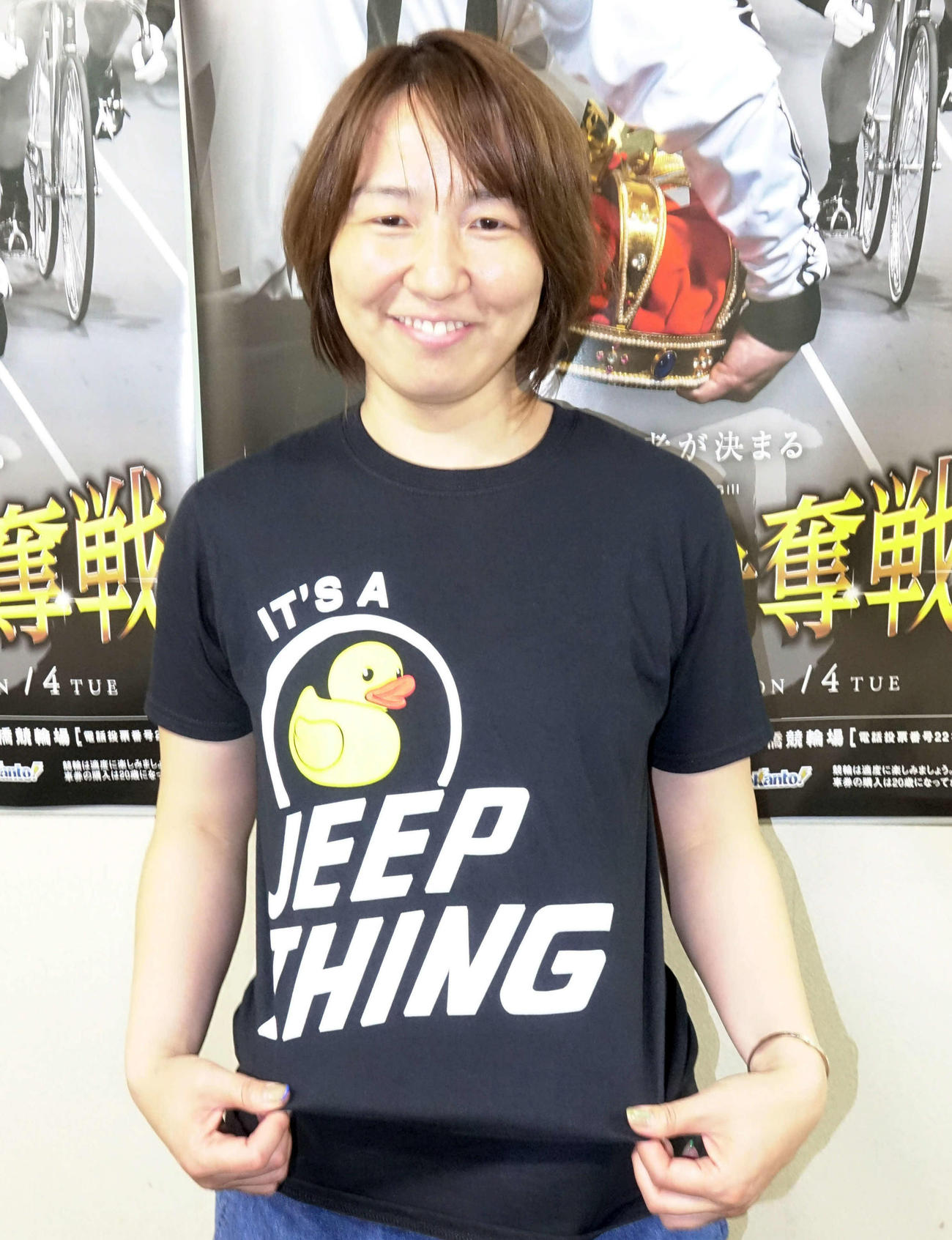 お気に入りのTシャツで前検に姿を見せた尾崎睦