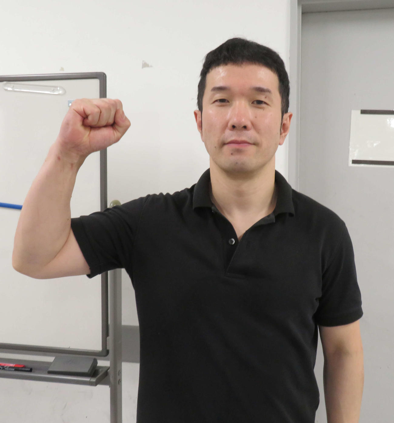 地元G3の誘導を終えた足でいわき平に駆けつけた田中俊充（撮影・栗田文人）