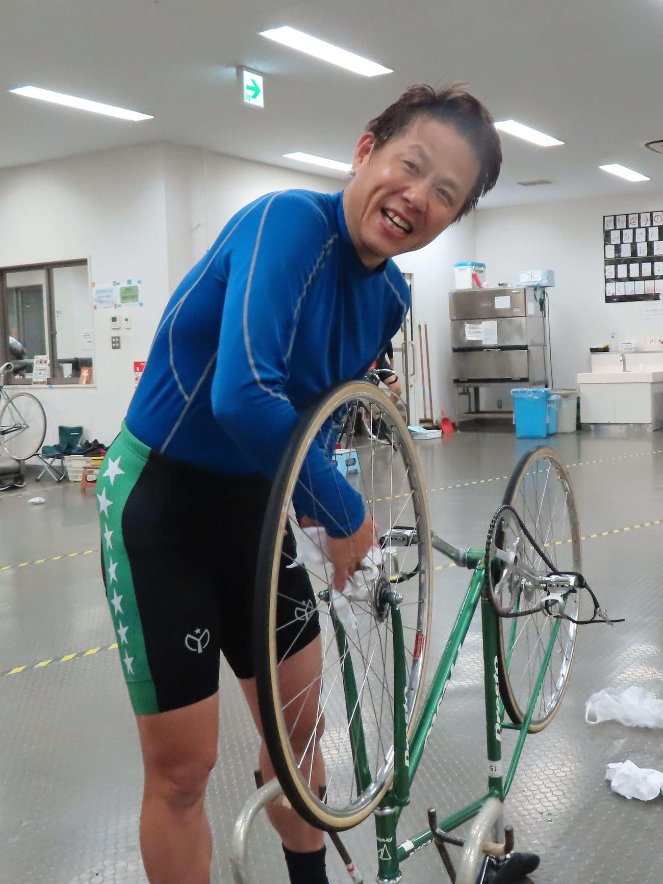 川崎競輪　父の威厳を示そうと張り切る米丸俊成（撮影・野島成浩）