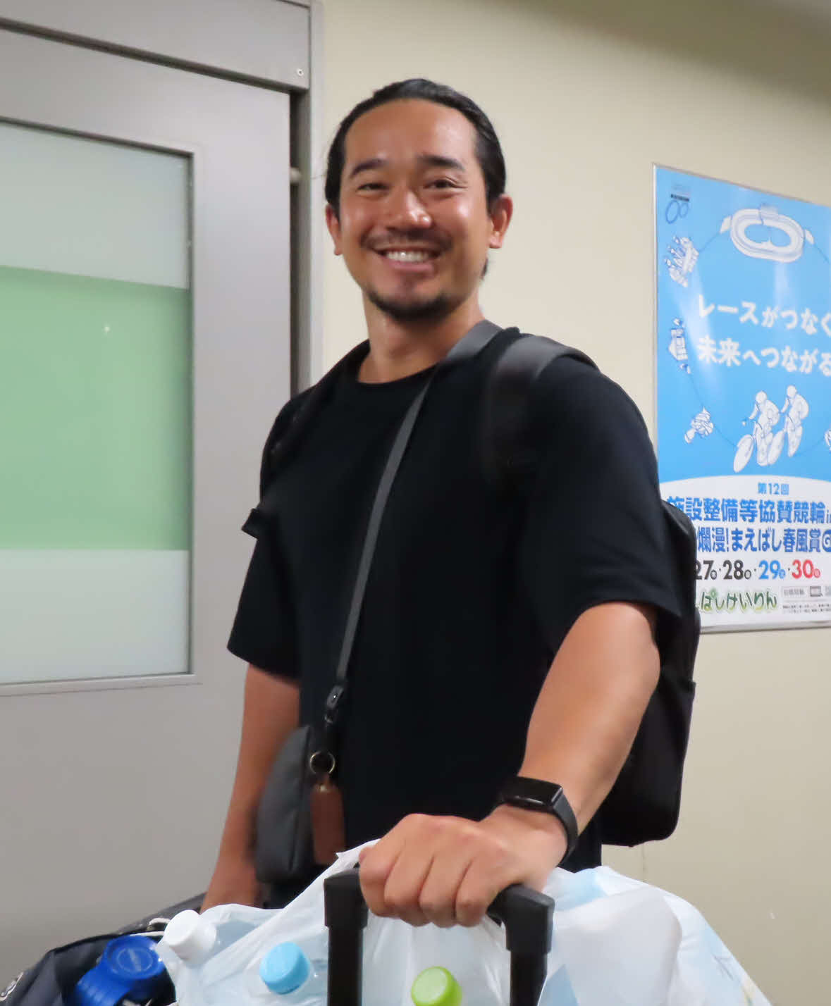 遠藤勝弥が合宿練習の成果を示そうと張り切る（撮影・野島成浩）