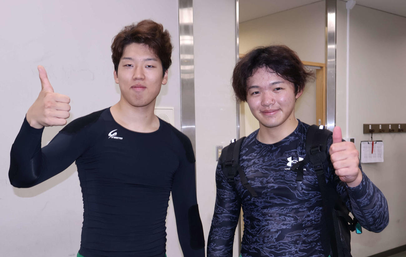 一守大葵（左）と大塚城の対決が見どころになる（撮影・山田敏明）