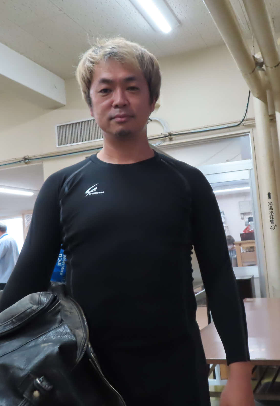 減量効果を実感する富永昌久（撮影・野島成浩）