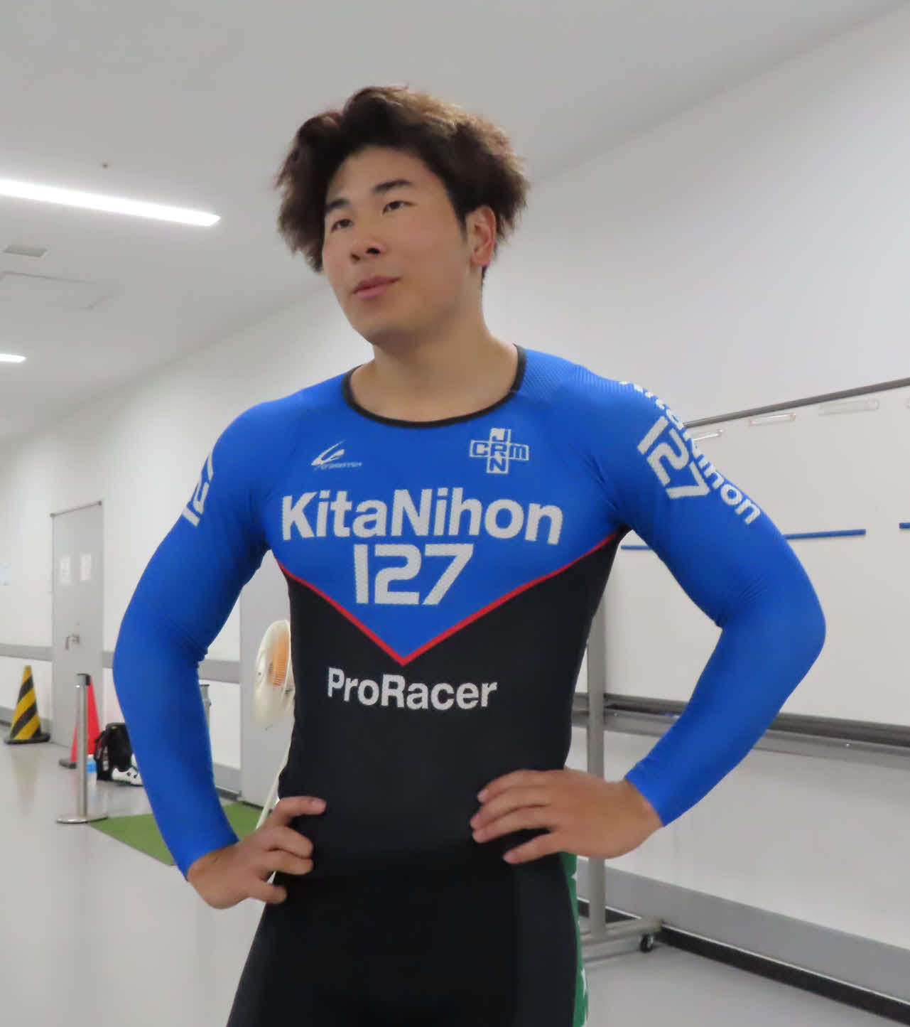 いわき平競輪　準決へ抱負を話す池田充槻（撮影・野島成浩）