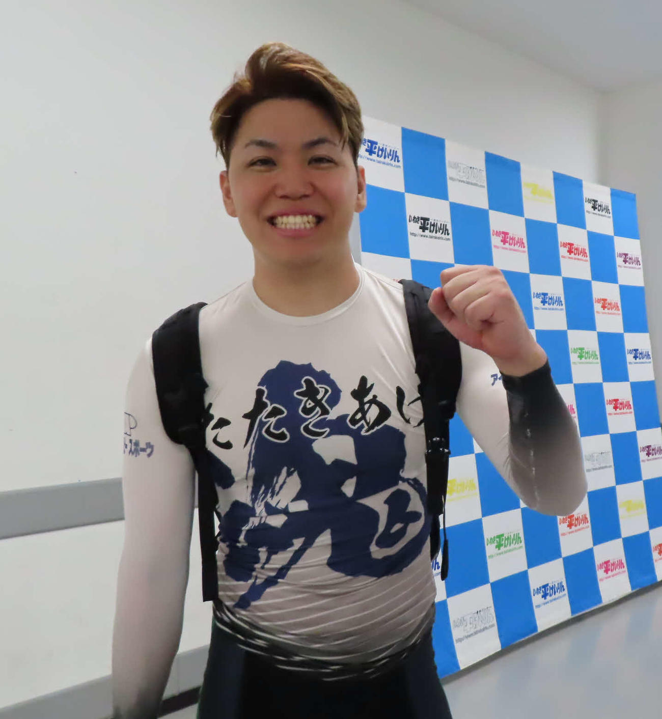 いわき平競輪　決勝で関東カルテットをけん引する岡田亮太（撮影・野島成浩）