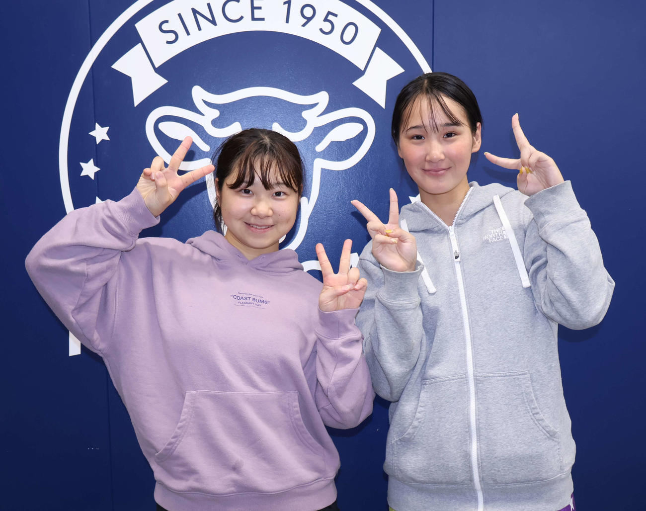128期のルーキー北津留千羽（左）と橋本のこが決勝進出を決めた（撮影・山田敏明）＝2025年11月16日、松阪競輪