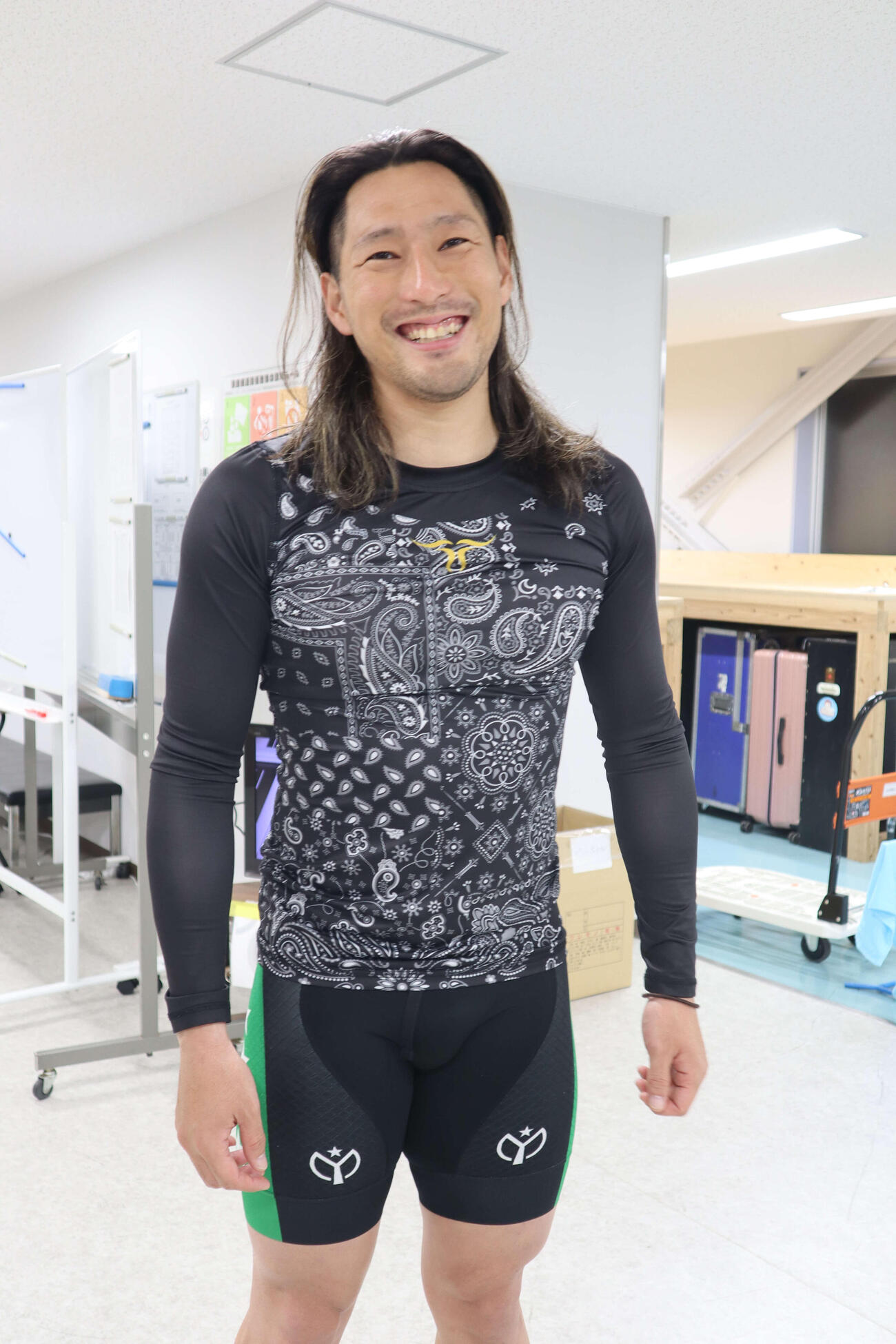 吉田悟は3場所ぶりの準決進出に笑顔（撮影・音無剛）