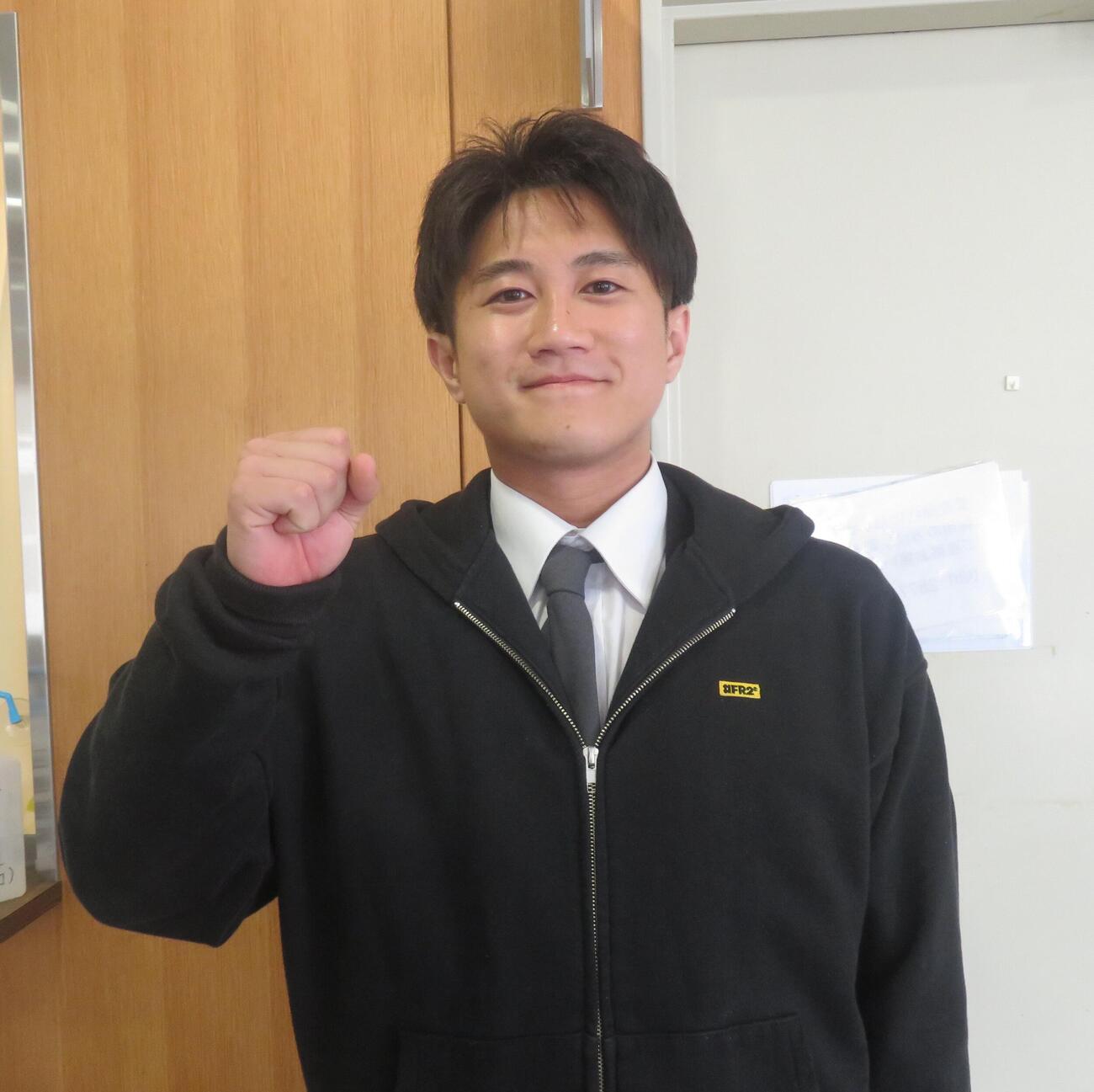 函館初参戦の新人・小西涼太（撮影・栗田文人）