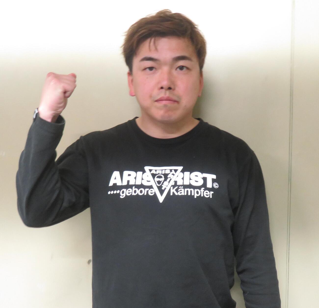 復帰戦に燃える泉文人（撮影・栗田文人）
