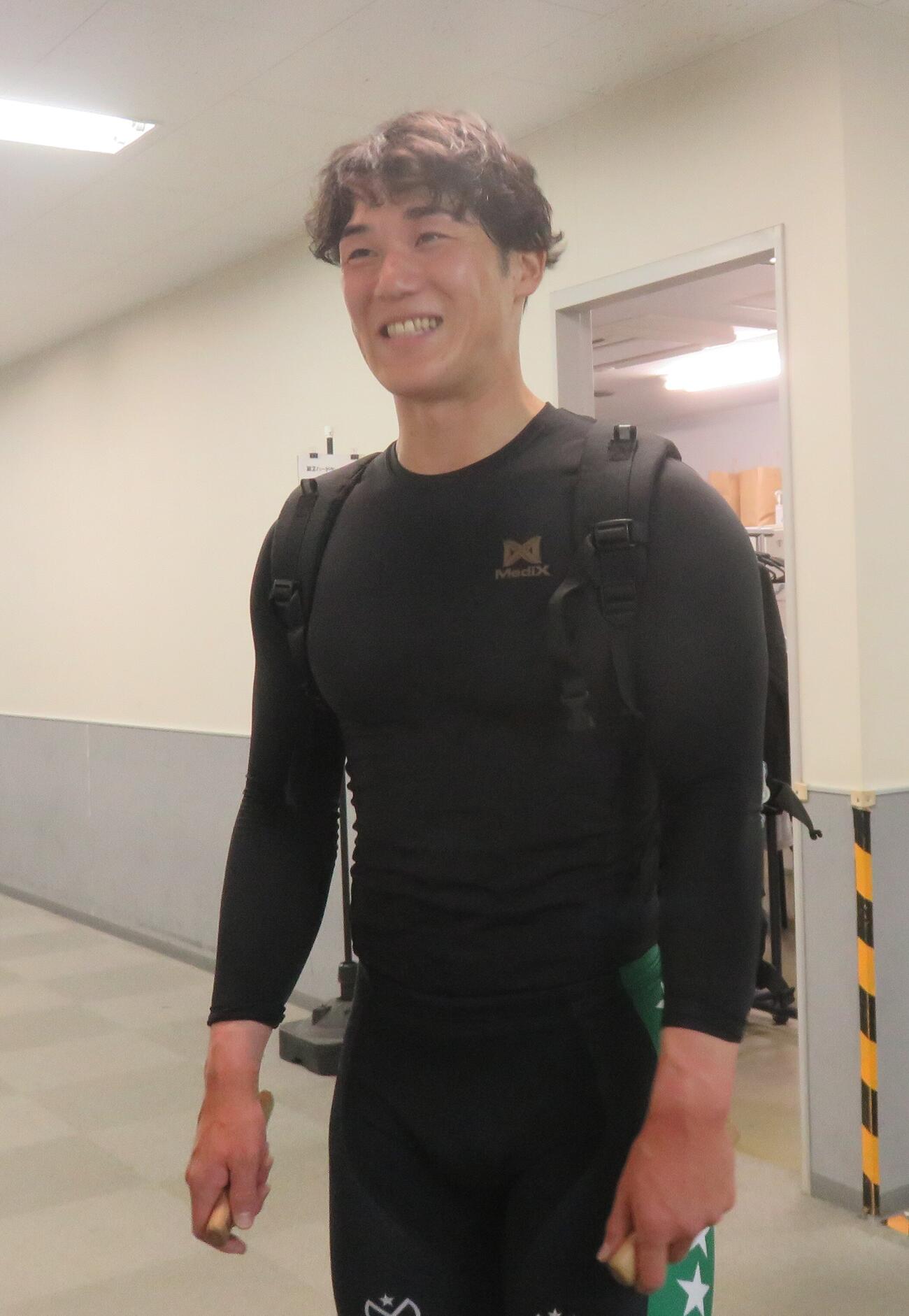 活発な新鋭との力勝負を制して気分上々の水谷亮太