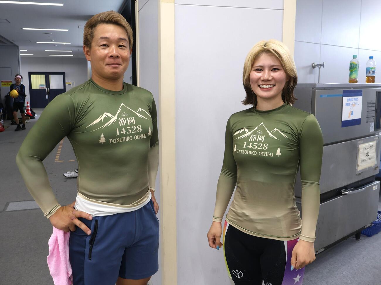 8カ月ぶりの師弟同時参戦となる落合達彦（左）と野寺楓