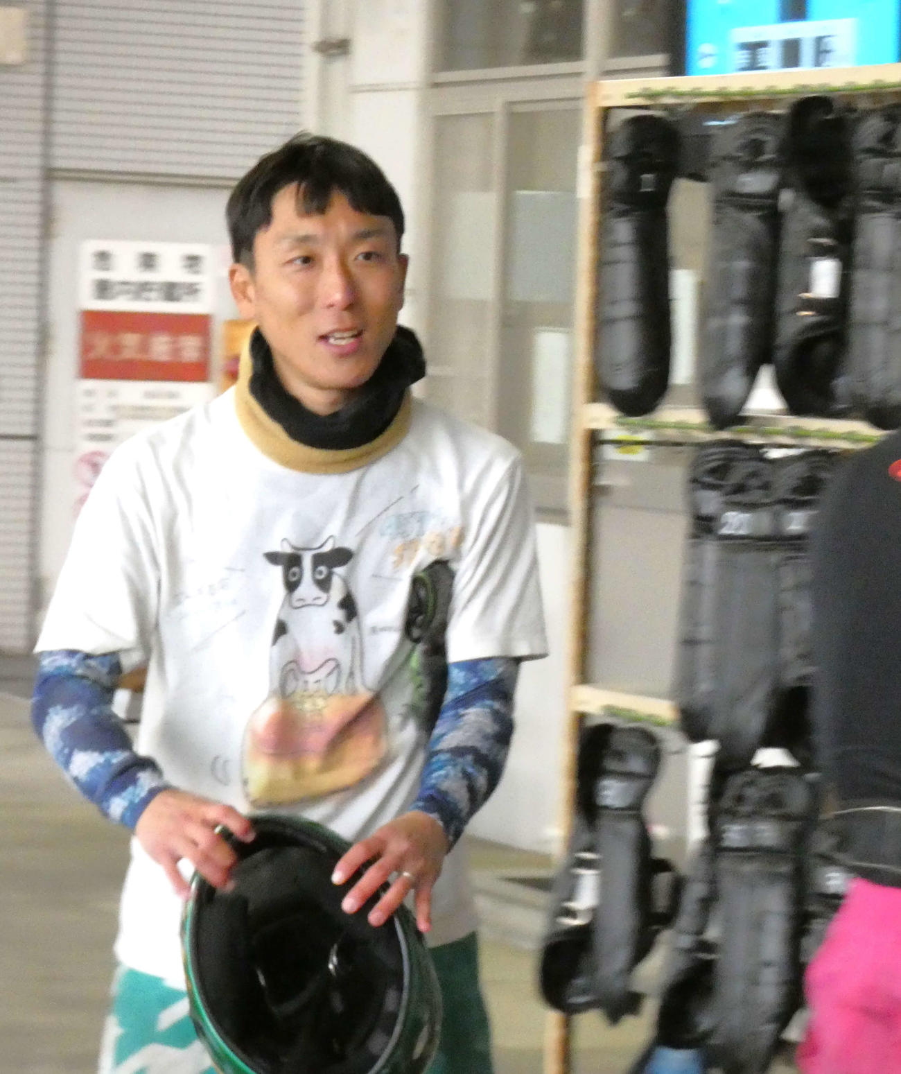渡部悟の3日目の出番は8R5枠（撮影・前原一樹）