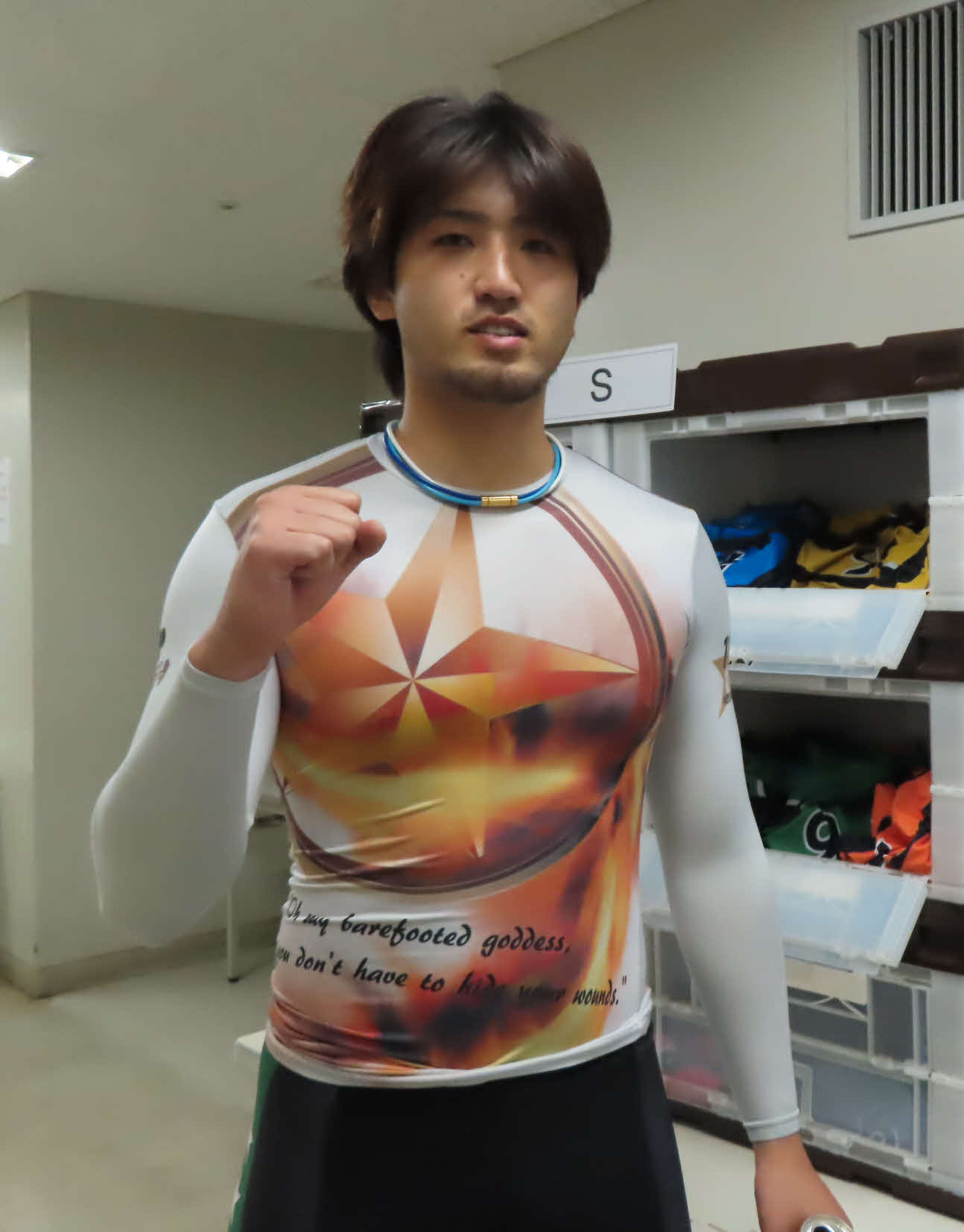 リズムアップへ気合十分の谷元奎心