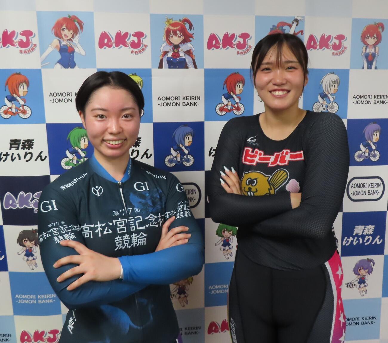 下条未悠（右）が小原乃亜と完全Vを懸けて戦う