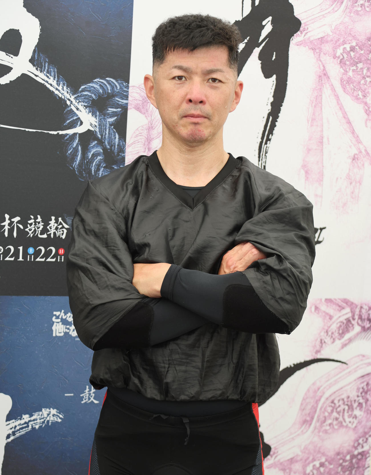 岸和田競輪初日　2R1着の松谷秀幸（撮影・西尾就之）