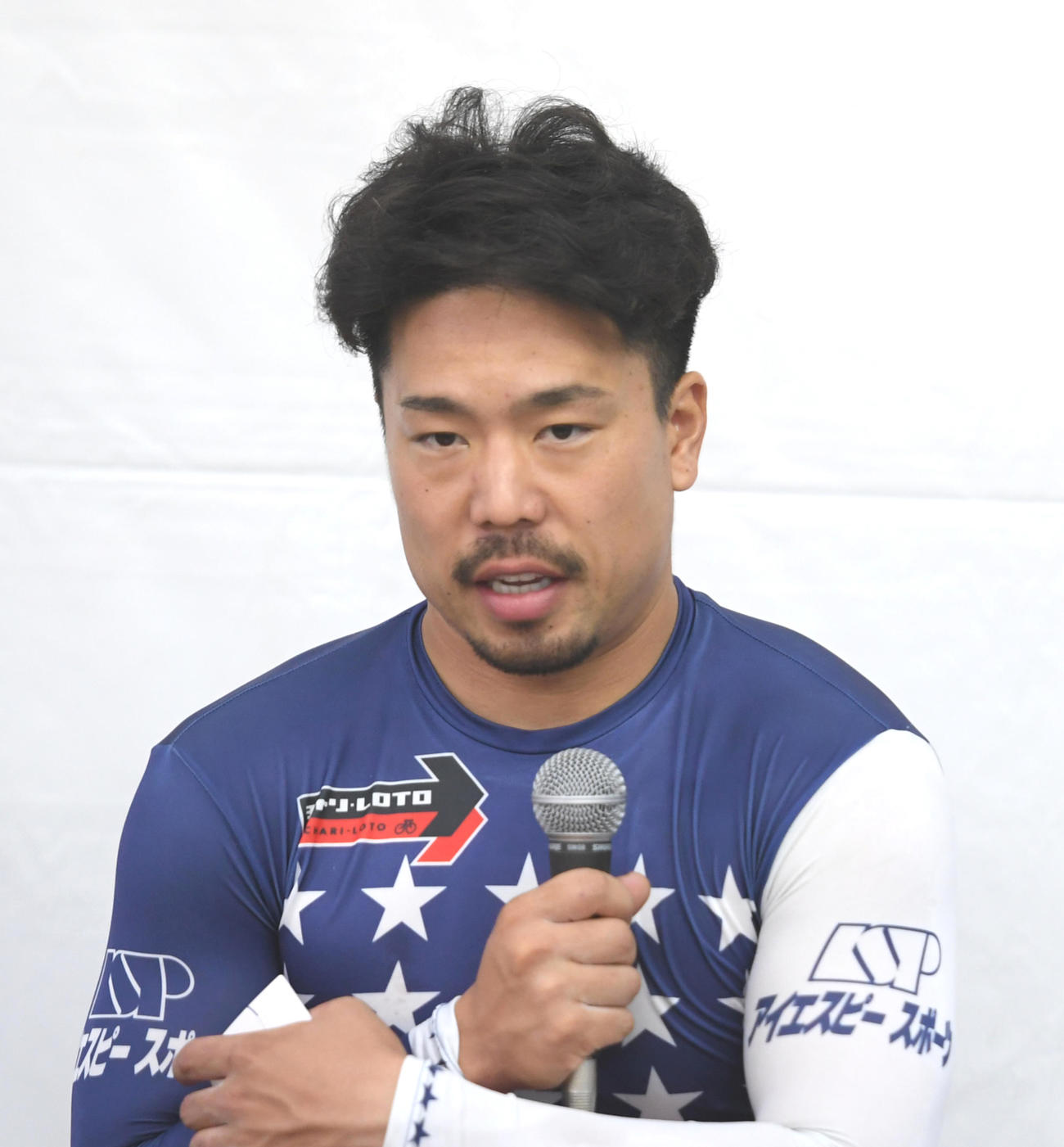 3日目10RS級準決で1着の古性優作は会見する（撮影・柴田隆二）