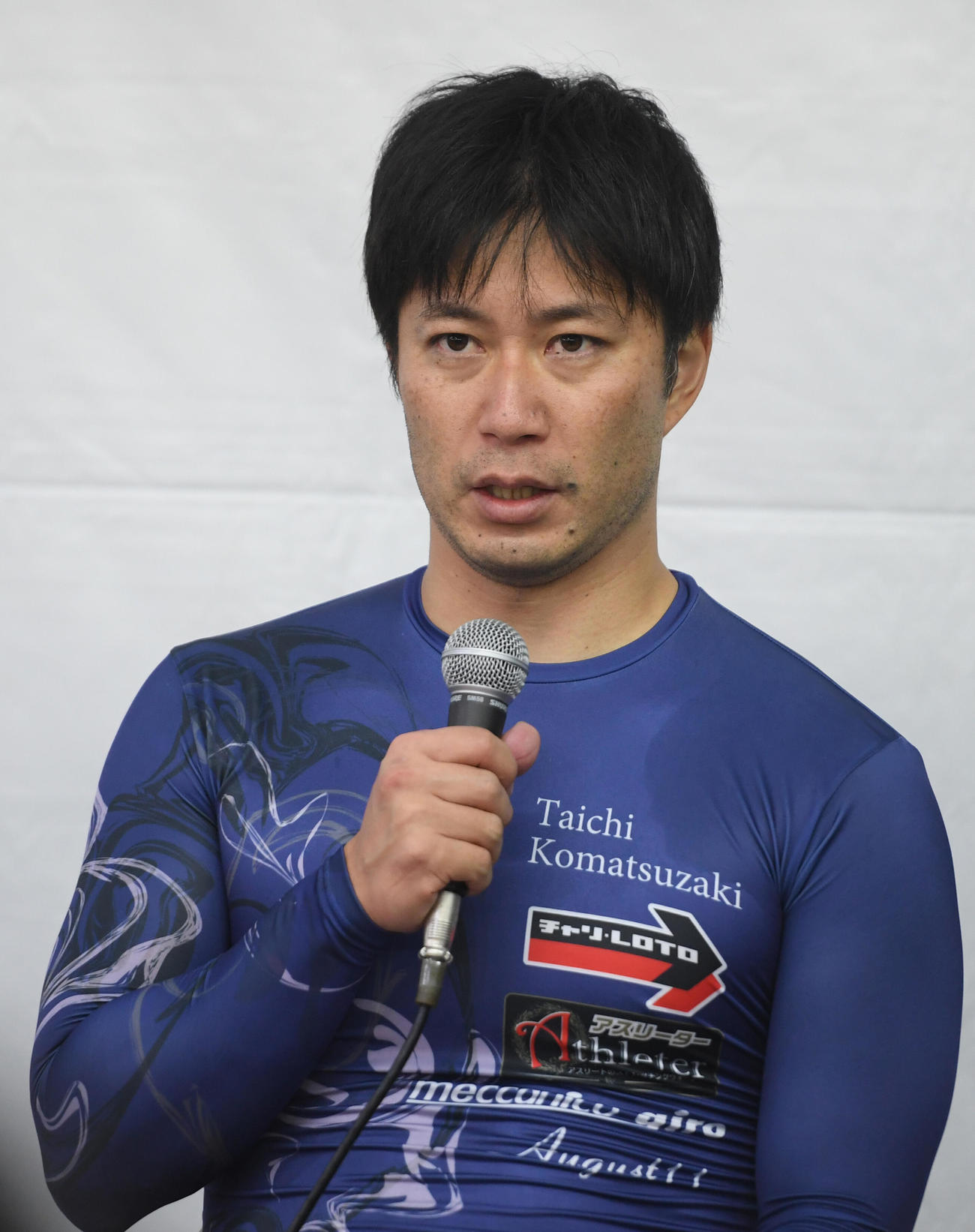 3日目12RS級準決で1着の小松崎大地は会見する（撮影・柴田隆二）