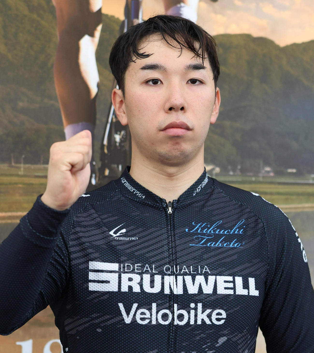 「理事長杯」へ気合を入れる菊池岳仁（撮影・柴田隆二）