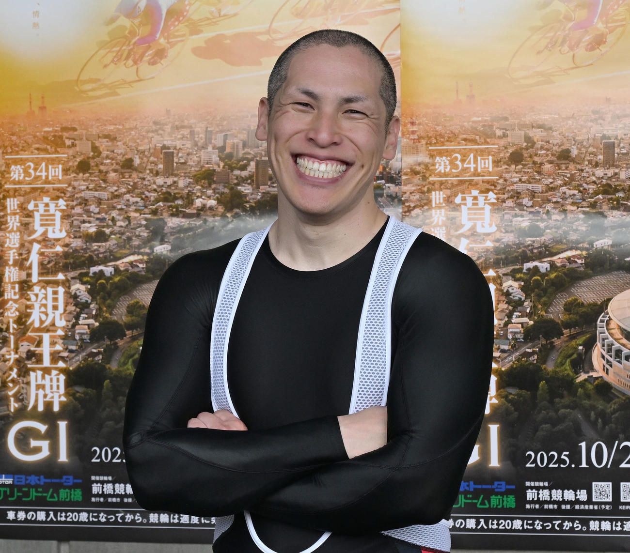 前橋競輪10R2次予、1着の河端（撮影・千葉一成）