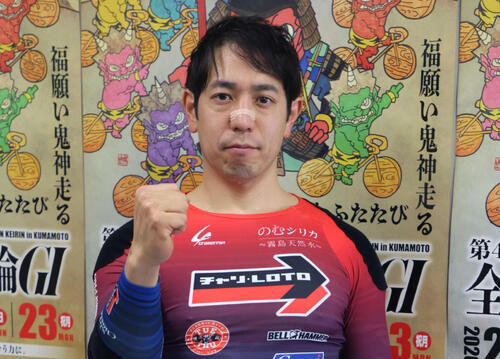 熊本12Rを制した松浦悠士（撮影・宮崎幸一）