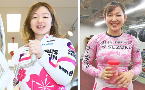 ガールズケイリンの地元ツートップとしてシリーズを盛り上げる鈴木美教（左）鈴木奈央