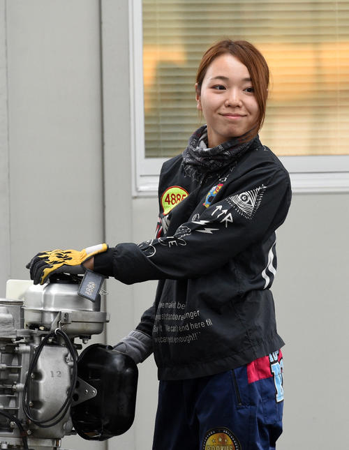 G1優出機をゲットした大山千広（撮影・柴田隆二）