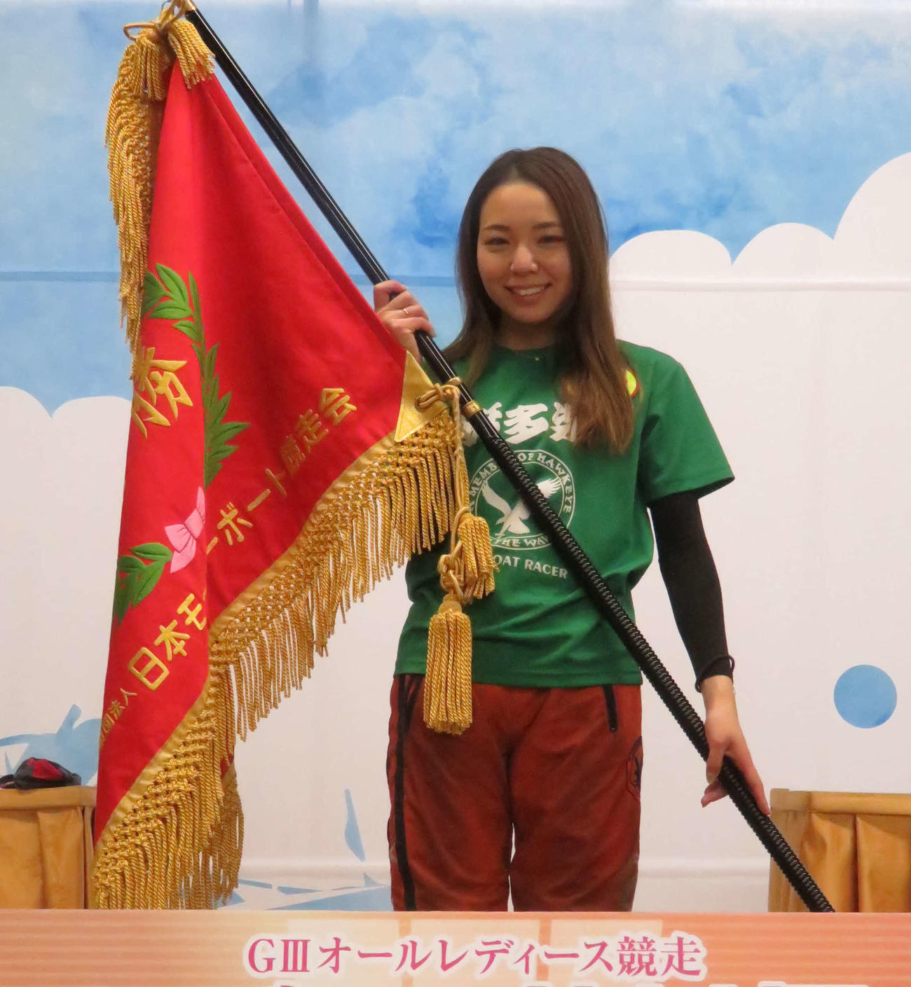 常滑G3オールレディースを制した大山千広（撮影・津波謙次）