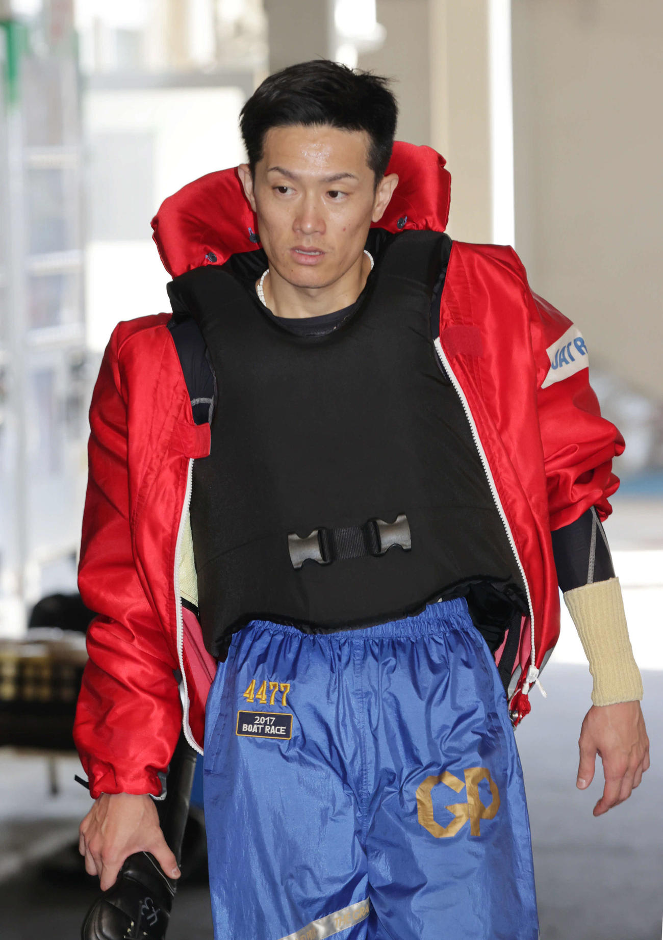グラチャン2日目1Rで勝利した篠崎仁志（撮影・加藤孝規）